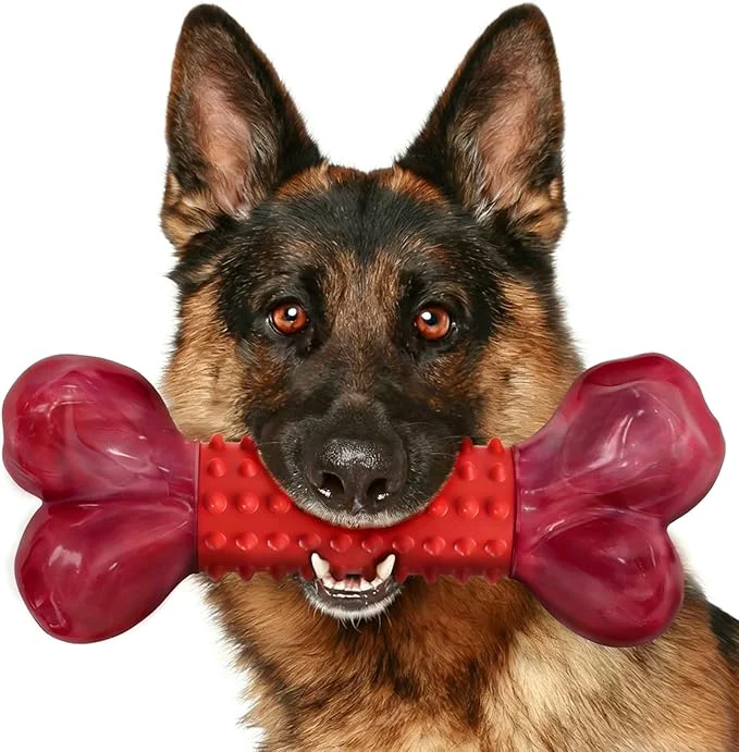 Pure Apasiri Tough Dog Toys for Aggressive Chewers Beef Flavor 8 Dog Chew Bone for Large Breed Nylon Rubber Chew Toy for Medium Large DogsAbout This Reliable