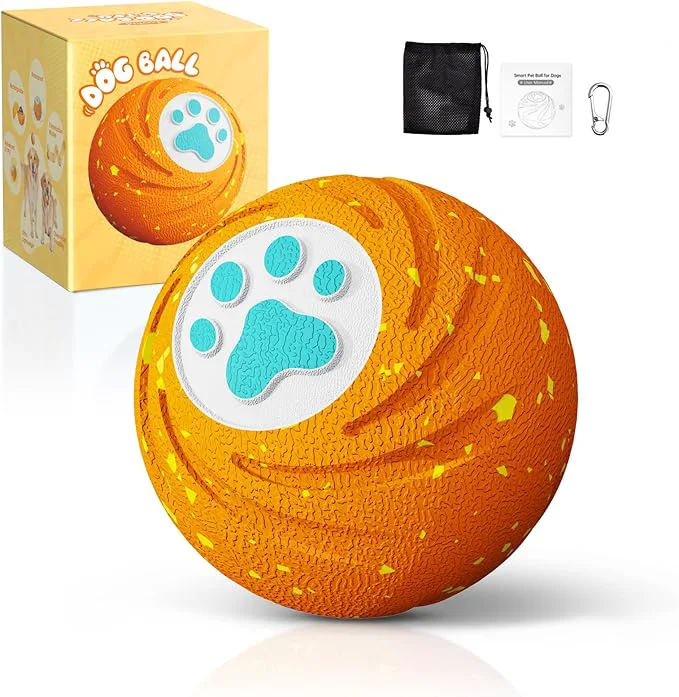 Environmentally Friendly Lovkid Smart Interactive Dog Ball Toy – Durable E-TPU for Aggressive Chewers 3 Play Modes Automatic Moving Bouncing Pet Gift for Medium and Large Dogs Indoor Outdoor Use Orange About This First-Class