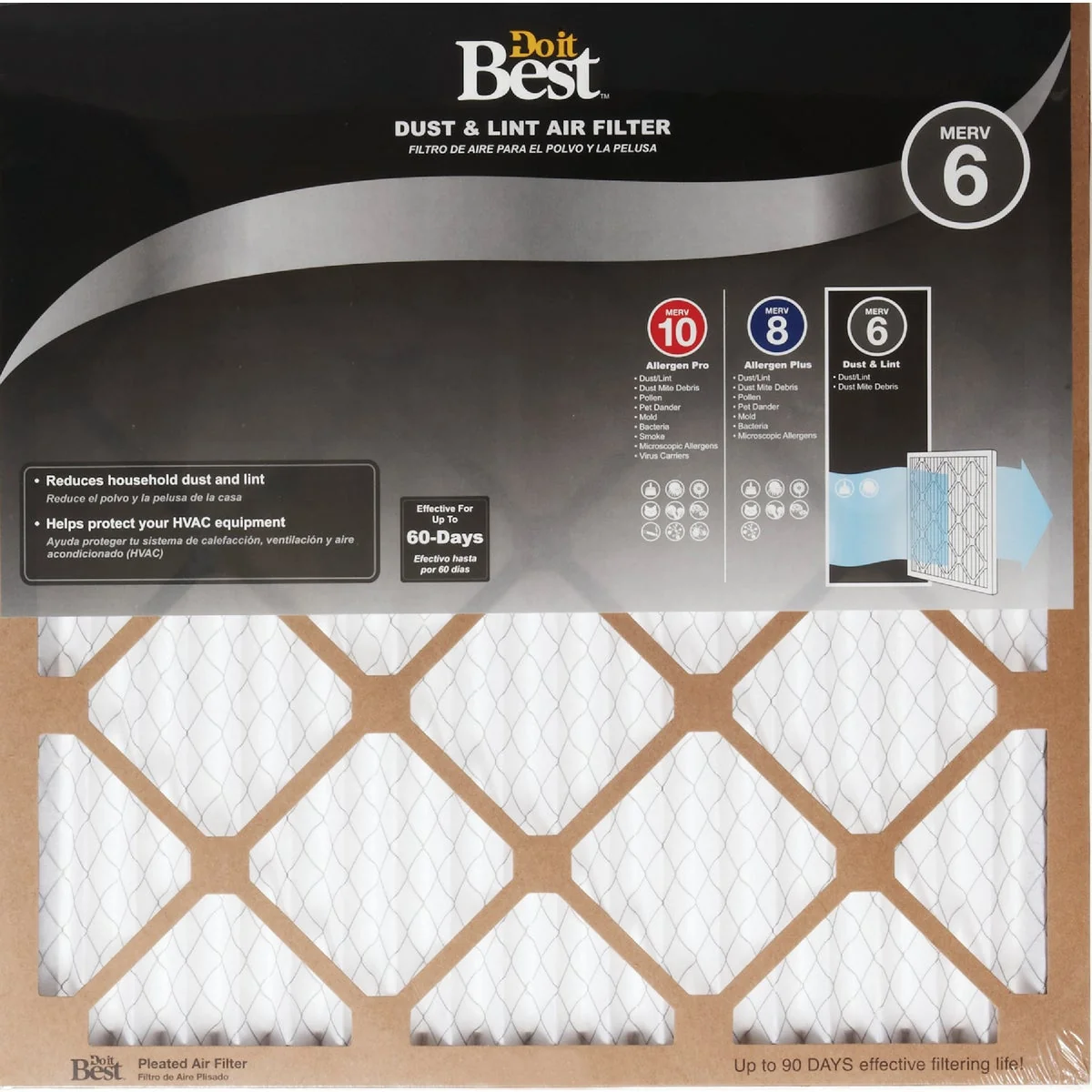 Easy-to-Use Do it 10 In. x 20 In. x 1 In. Dust Lint MERV 6 Furnace Filter Lightweight