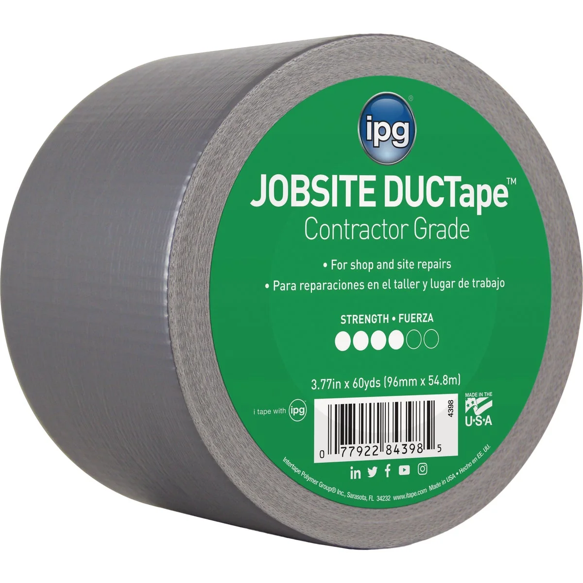 Exclusive Intertape DUCTape 4 In. x 55 Yd. General Purpose Duct Tape Silver Fine