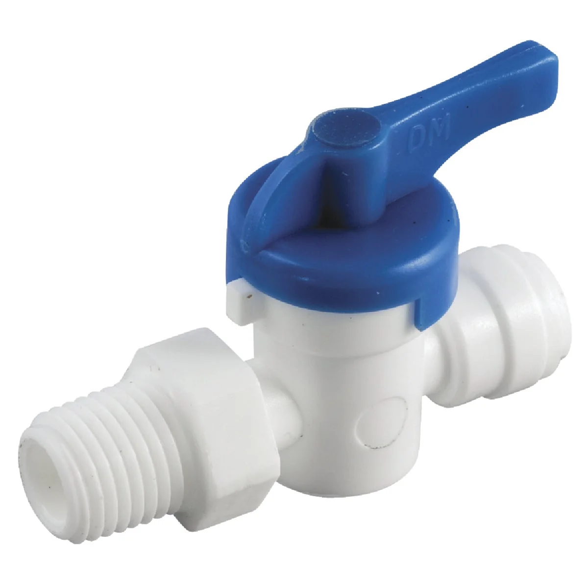 Premium Anderson Metals 1 4 In. x 1 4 In. MIP Plastic Push-In Ball Valve Certified