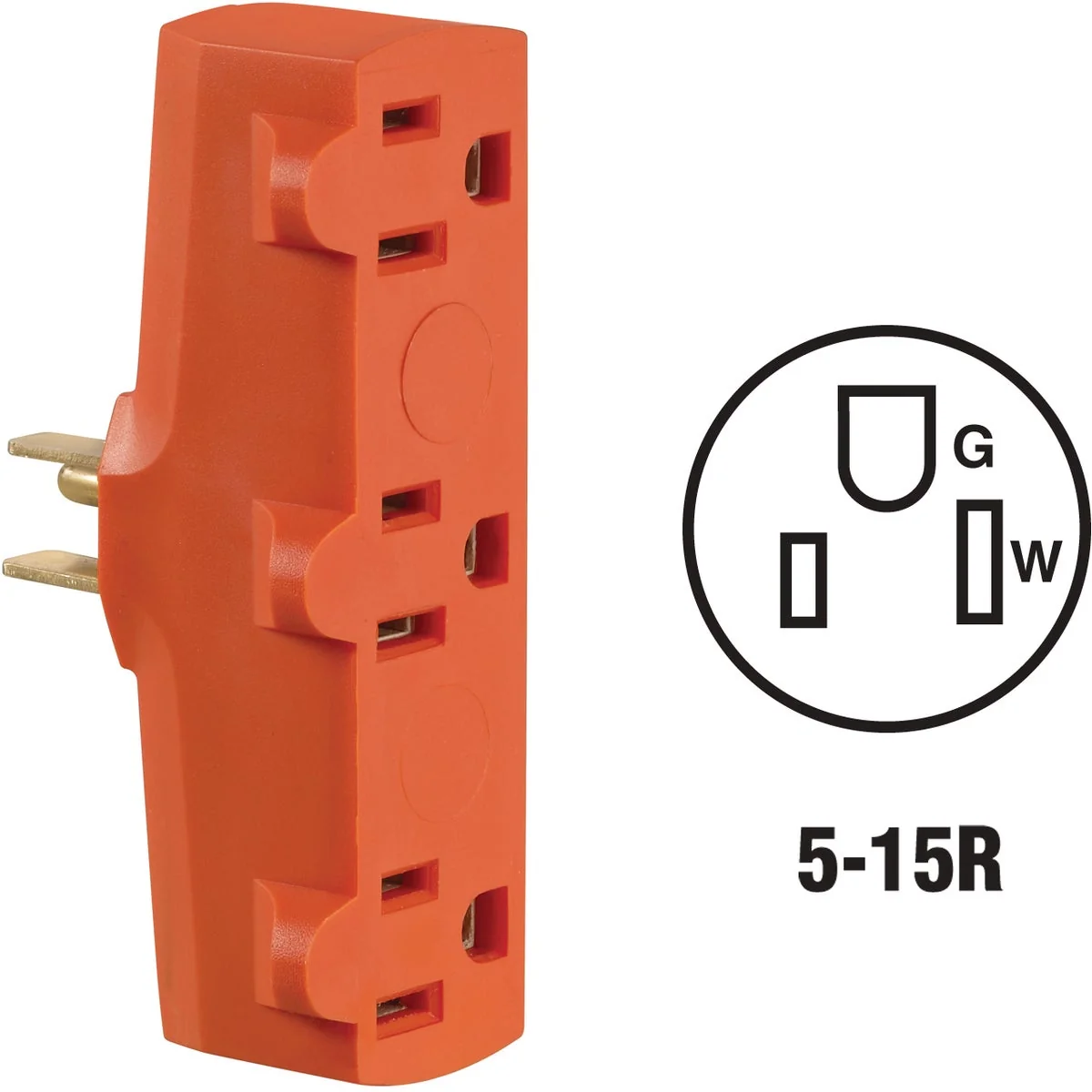 Premium Material Do it Orange 15A 3-Outlet Tap High-End