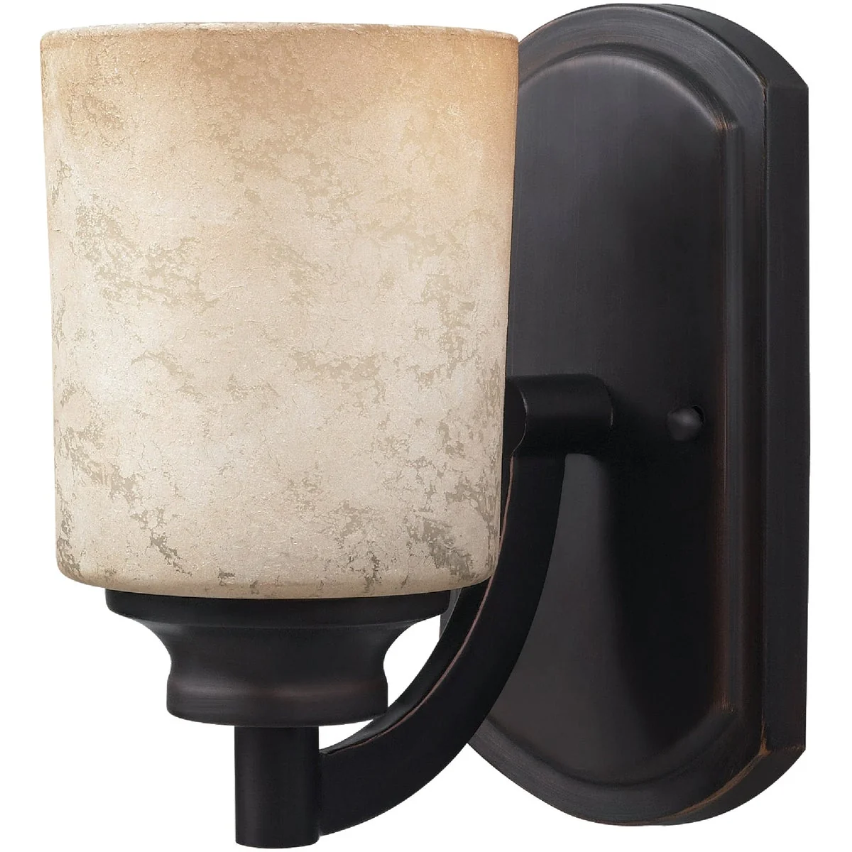 Outstanding Home Impressions Warren 1-Bulb Rubbed Antique Bronze Wall Light Fixture Safe