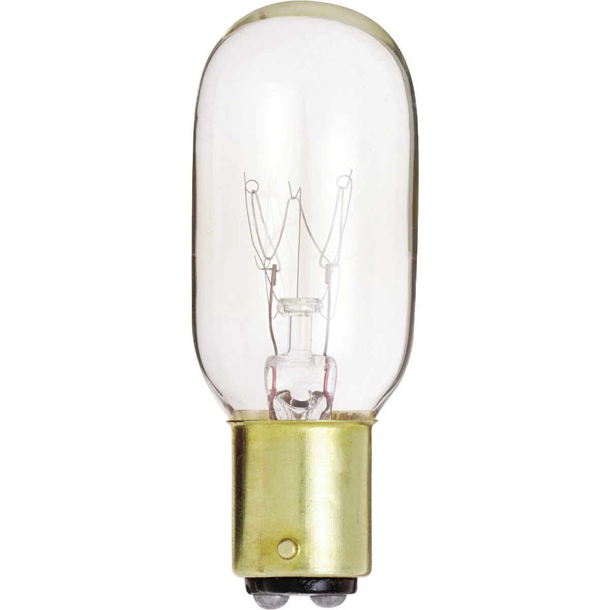 Reusable Satco 15W Clear Bayonet Base T7 Incandescent Tubular Appliance Light Bulb Solid