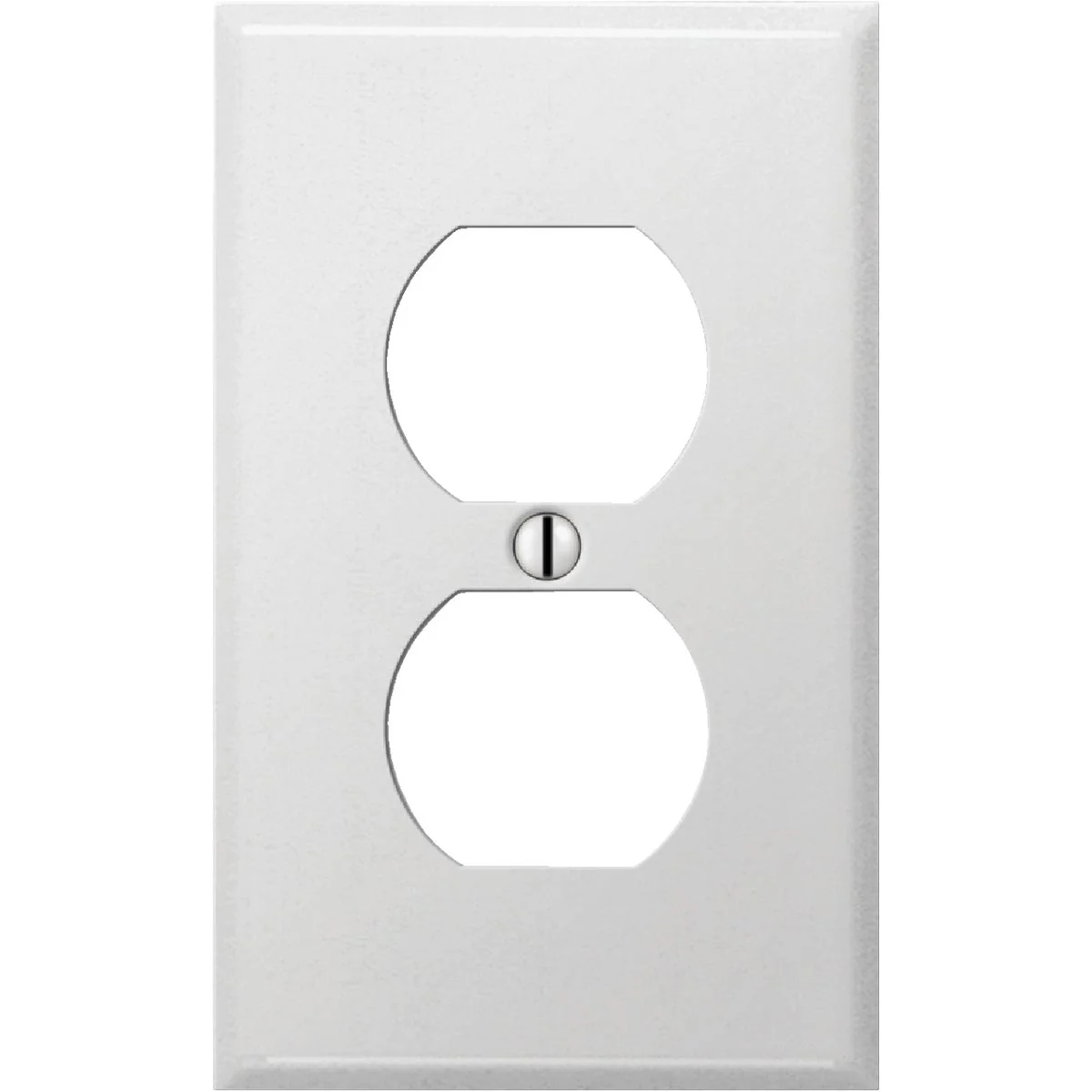 Original Design Amerelle PRO 1-Gang Stamped Steel Outlet Wall Plate Smooth White Reusable