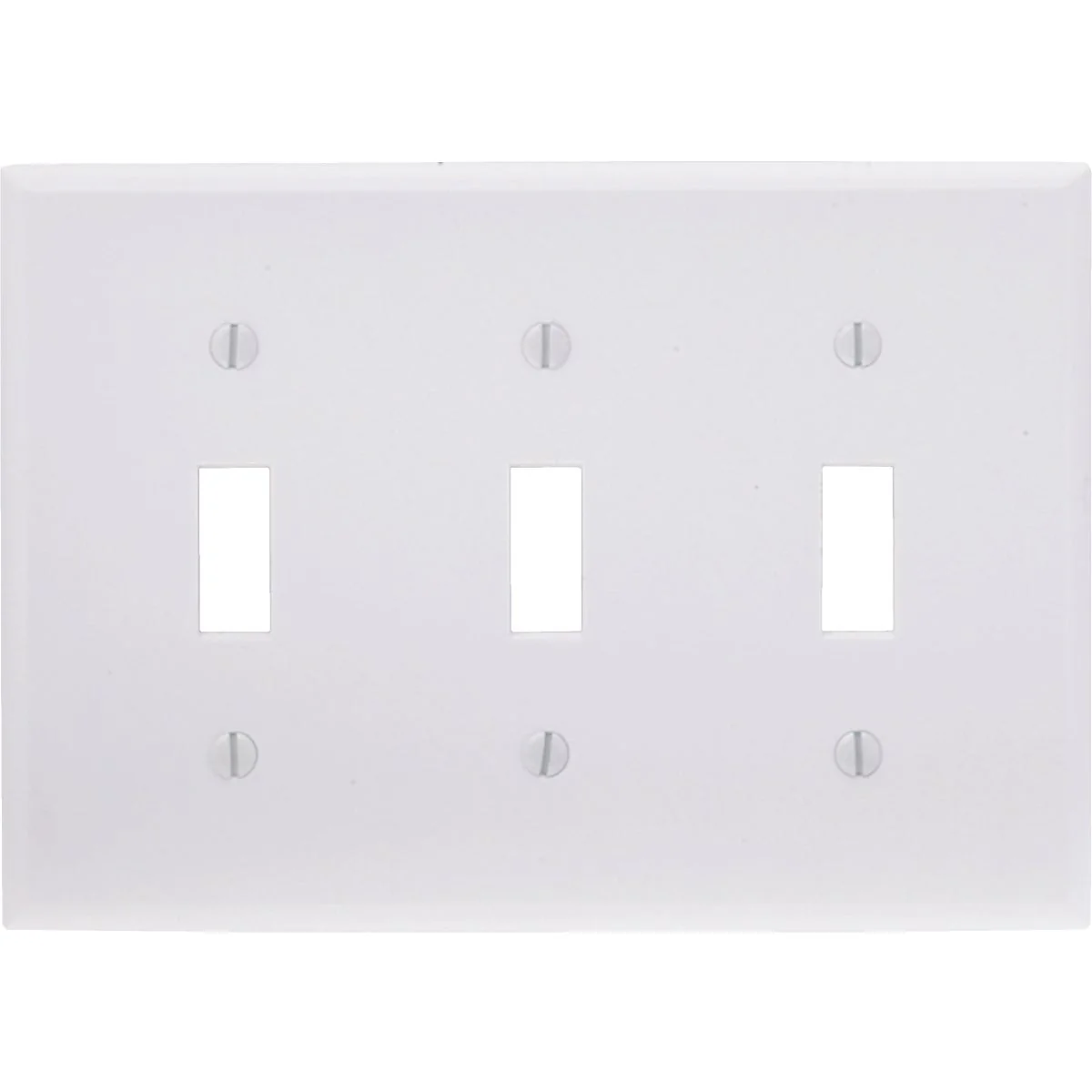 Comfortable Leviton 3-Gang Plastic Toggle Switch Wall Plate White Relaxed