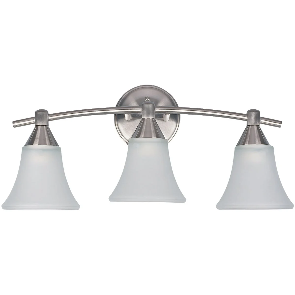 First-Class Home Impressions Grace 3-Bulb Brushed Nickel Vanity Bath Light Bar Reusable