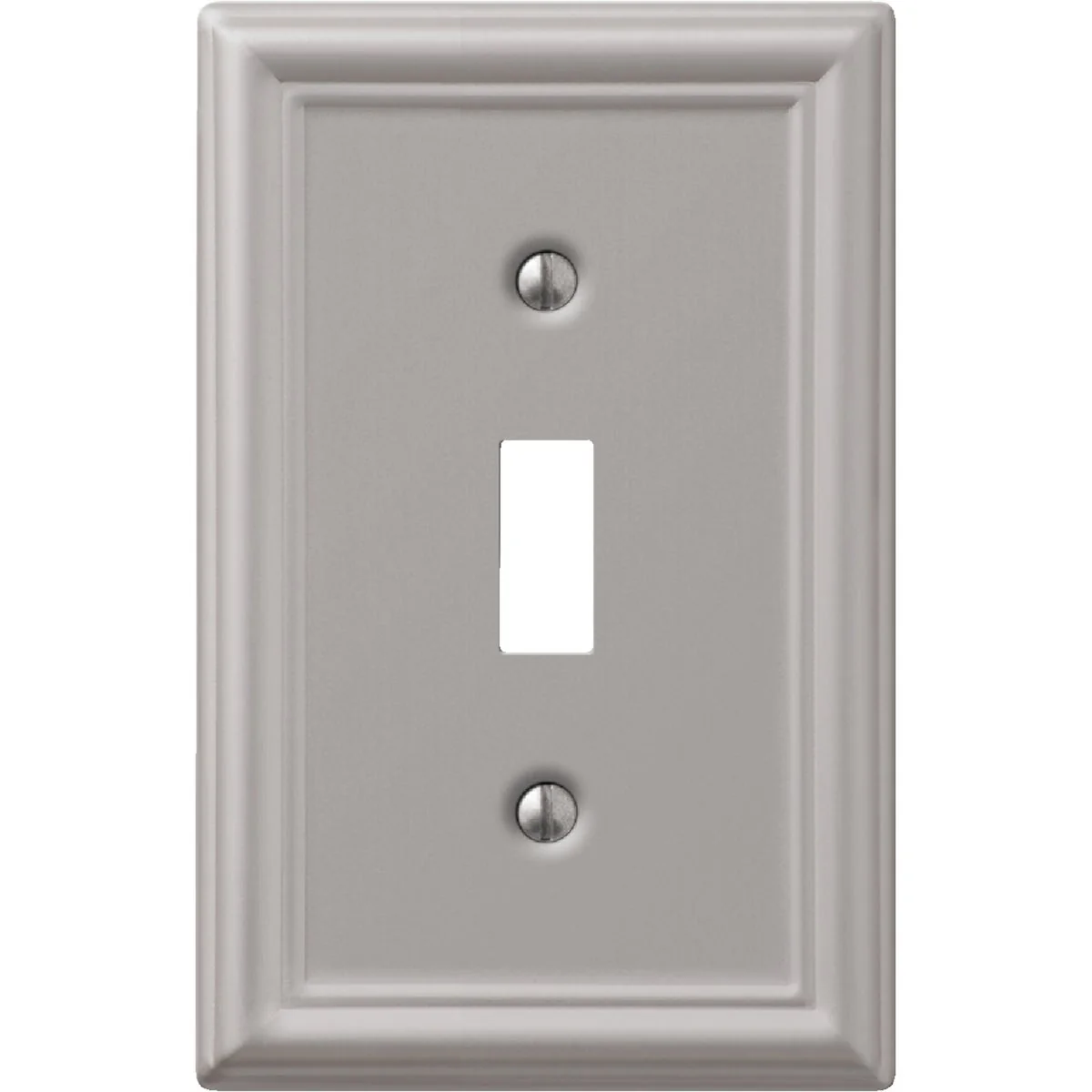Fast Amerelle Chelsea 1-Gang Stamped Steel Toggle Switch Wall Plate Brushed Nickel Reliable