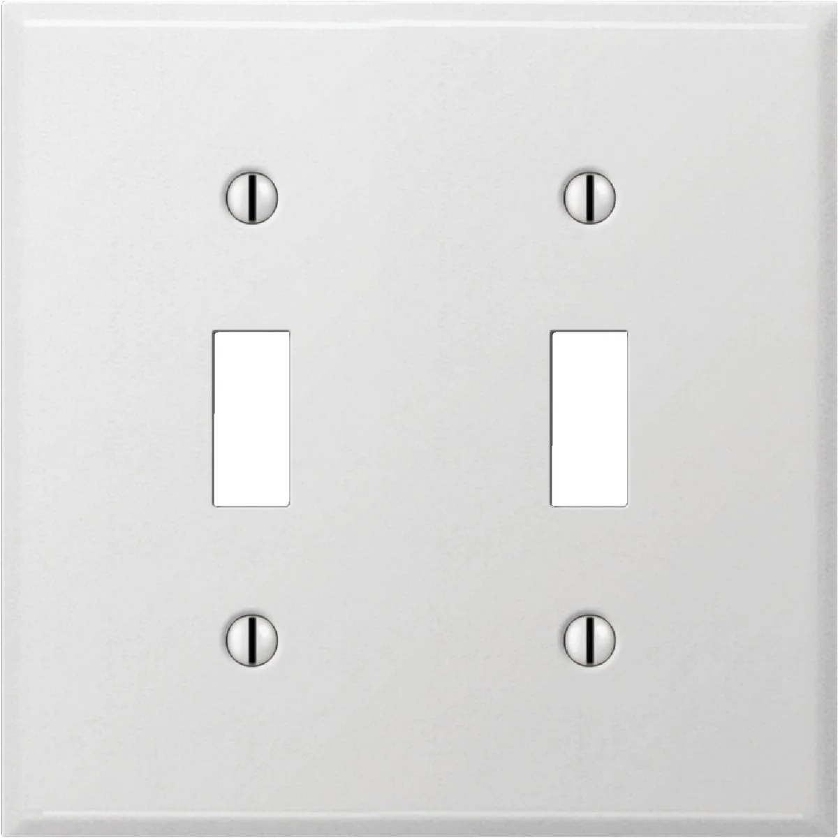 Relaxed Amerelle PRO 2-Gang Stamped Steel Toggle Switch Wall Plate Smooth White Fashionable