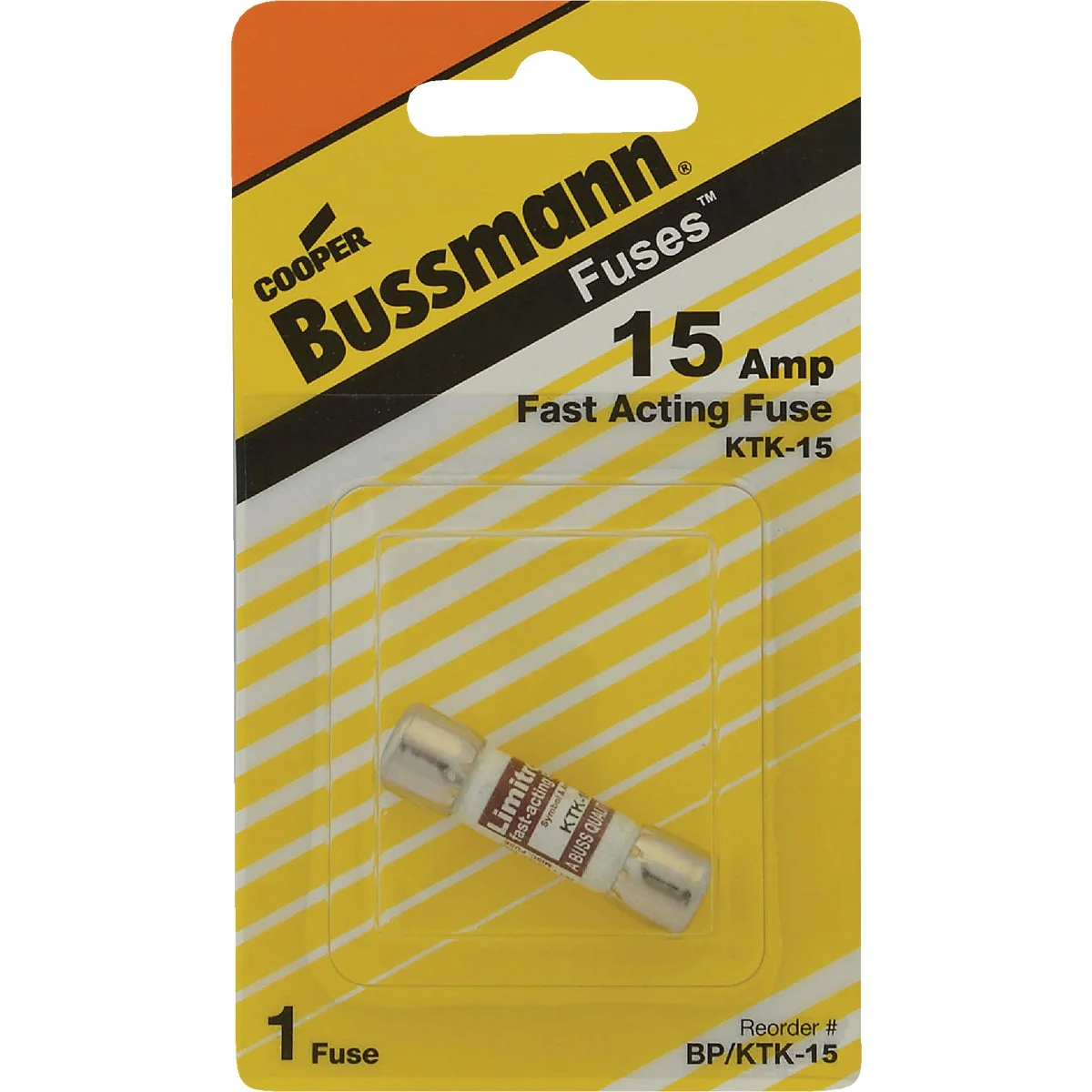 Professional Bussmann 15A Limitron KTK Cartridge Heavy-Duty Cartridge Fuse Pure