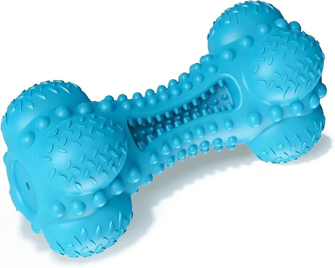 High-End Dog Squeaky Chew Toys for Aggressive Chewers Long Lasting Tough Rubber Bones for Teeth Cleaning Indestructible Pet Toy for Large Medium Breed DogsAbout This Eco-Friendly