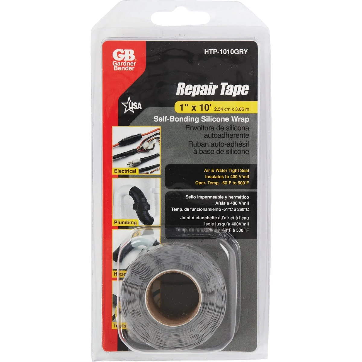 Secure Gardner Bender Gray 1 In. x 10 Ft. Self-Sealing Tape Elite