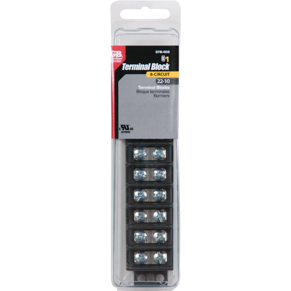 Powerful Gardner Bender 8 Poles 22 to 10 AWG 8 Terminal Block Dependable