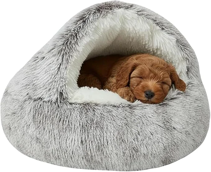 Easy-to-Use Dog Bed Dog Bed with Cover Cave Dual Comfort Design Pet Bed for Small Medium Large Cats and Dogs Anxiety Relief Durable Chew-Proof Improves Sleep Behaviour Coffee 40in About ThisOverview Green