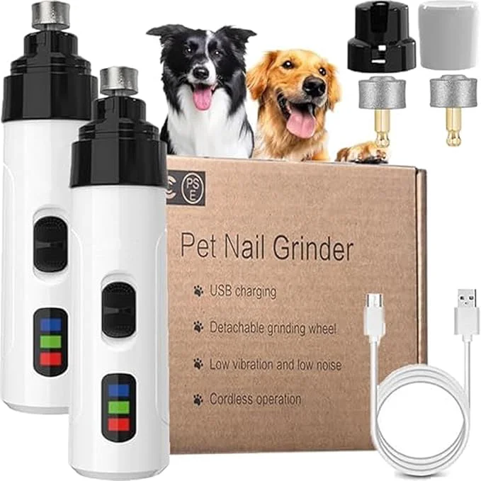 Top-Quality Electric Dog Nail Grinder Trimmer – Rechargeable Quiet Low Vibration Pet Grooming Tool for Small Large Dogs – Safe Paws Clipper with LED Light for Professional Home GroomingAbout This First-Class