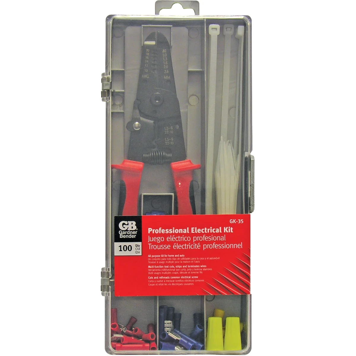 Smooth Gardner Bender 10 to 20 AWG 100 Pieces Wire Terminal Kit Functional