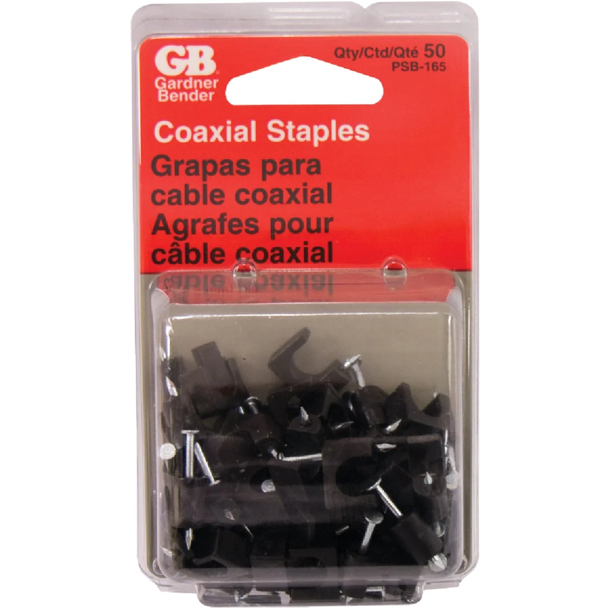 Fine Gardner Bender 1 4 In. Plastic Black Coaxial Staple 50-Count Smart
