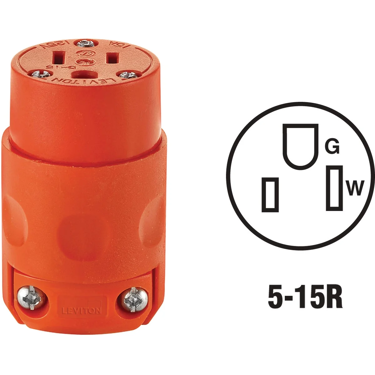 Outstanding Leviton 15A 125V 3-Wire 2-Pole Residential Grade Cord Connector Trusted