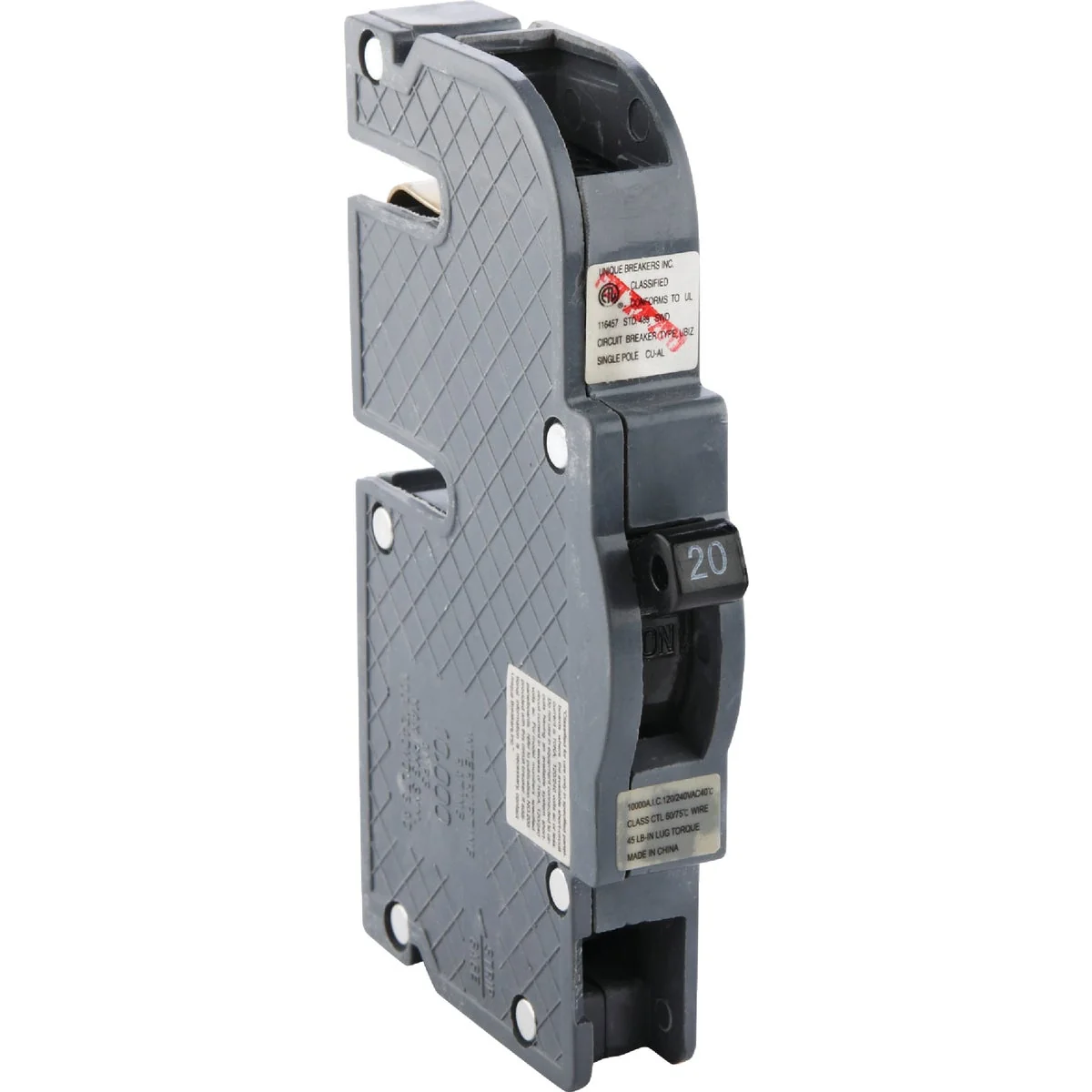 Fine Connecticut Electric 20A Single-Pole Standard Trip Packaged Circuit Breaker For Zinsco Relaxed