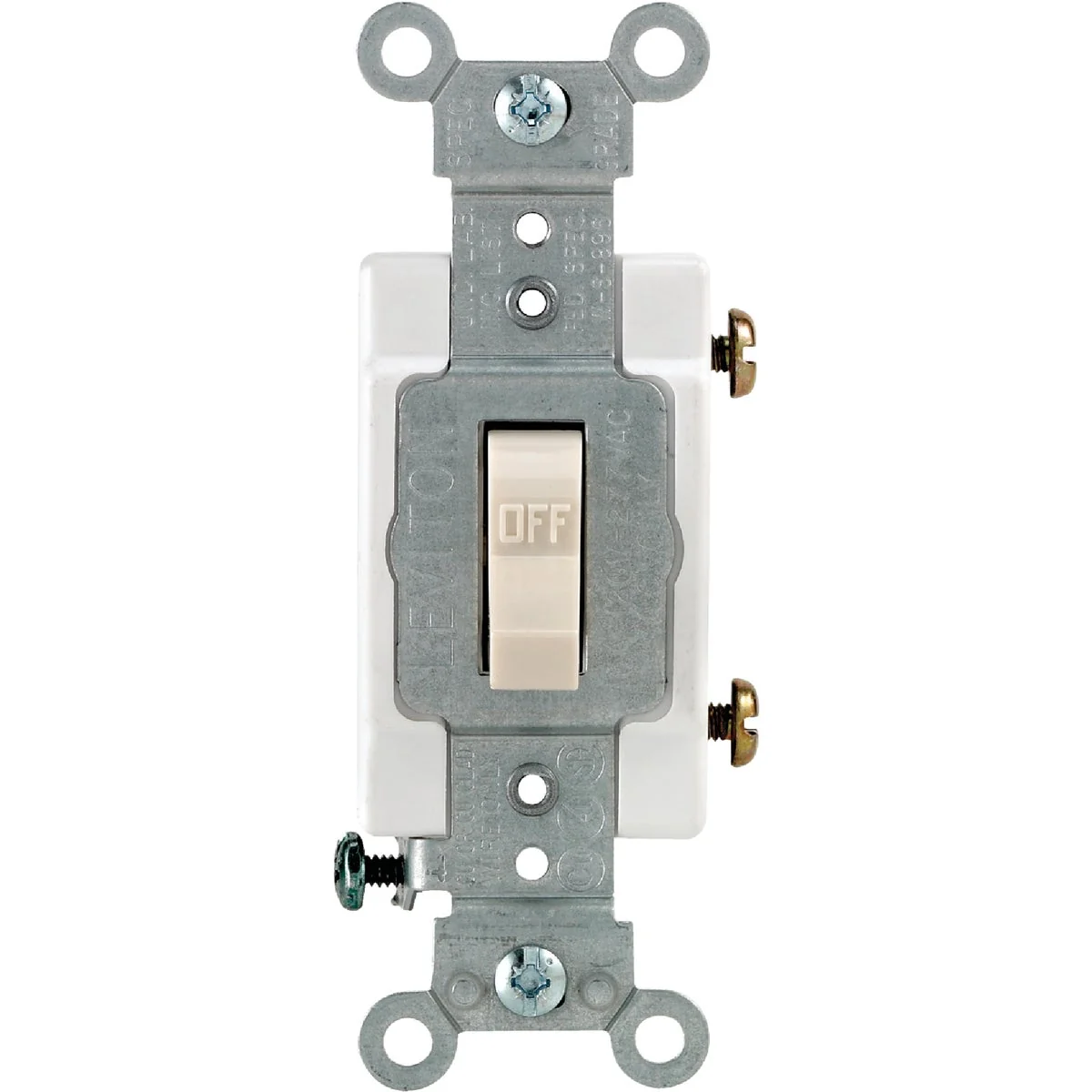 Verified Leviton Commercial Grade 15 Amp Toggle Single Pole Switch Light Almond Relaxed