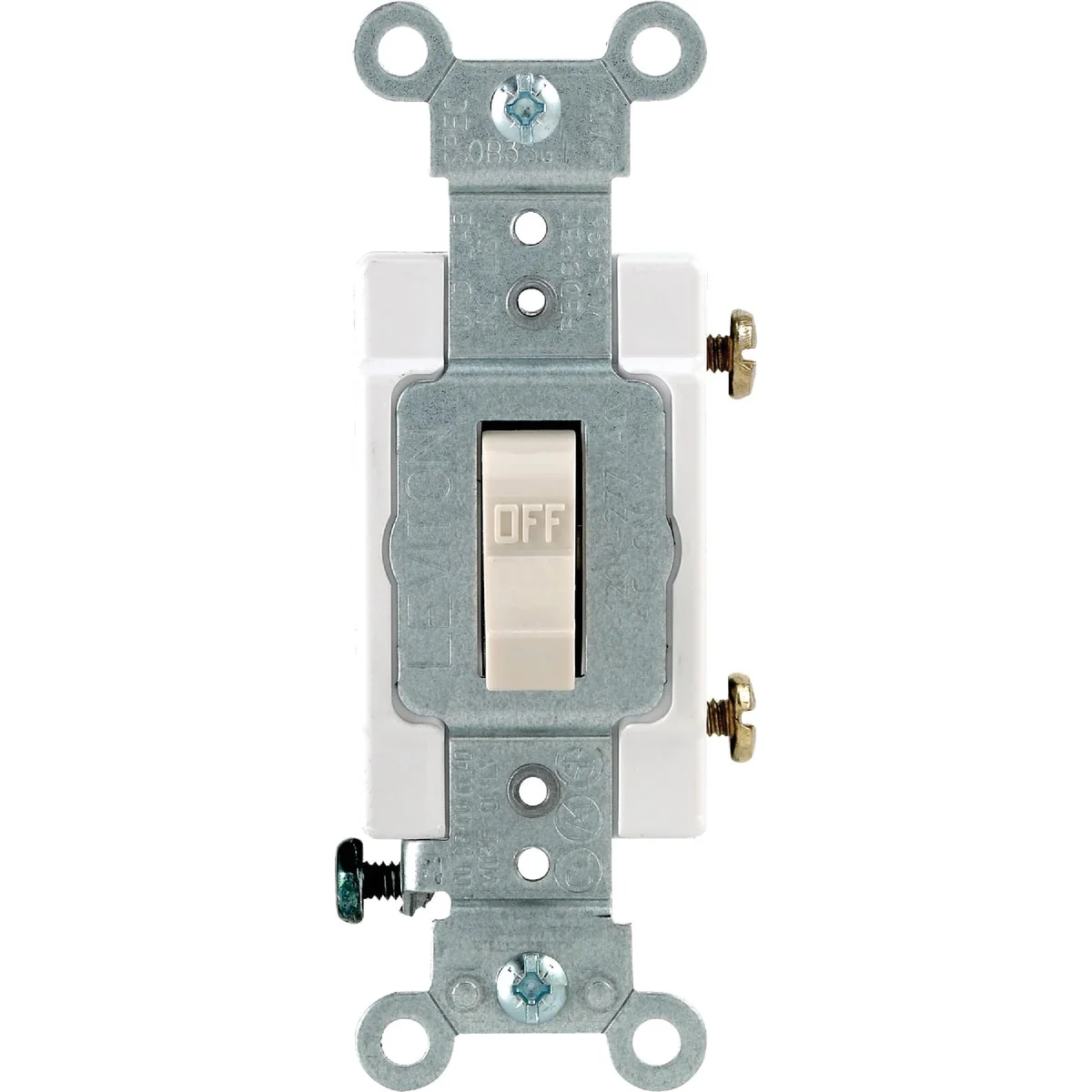 Powerful Leviton Commercial Grade 20 Amp Toggle Single Pole Switch Light Almond Certified
