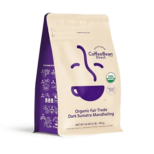 Smooth Organic Fair Trade Dark Sumatra Mandheling 16 Ounce Green
