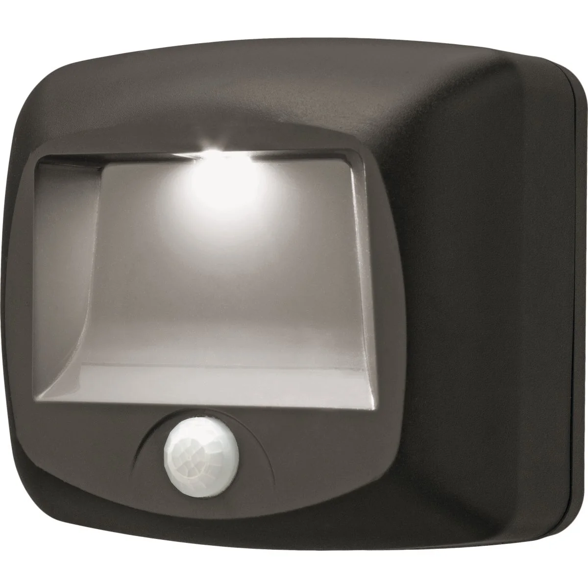 Organic Mr. Beams 35-Lumen Brown Motion Sensing Dusk-To-Dawn Outdoor Battery Operated Step LED Light Fixture Minimalist
