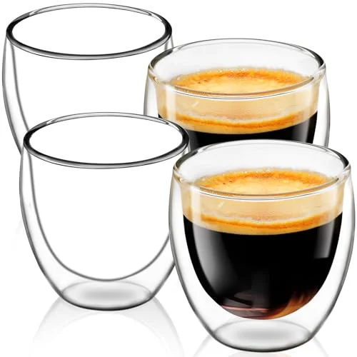 Smooth Espresso Cups Set of 4 4 Count Clean