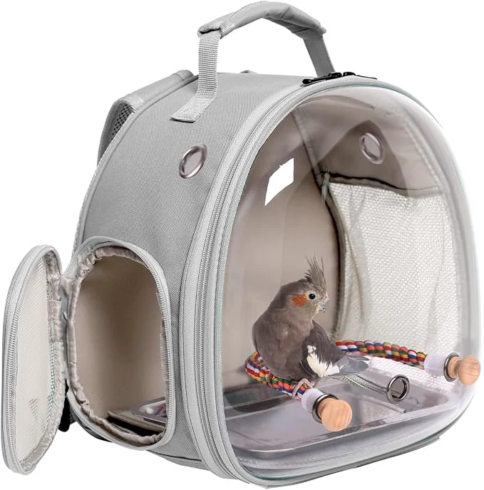 Exclusive Small Bird Travel Backpack Carrier Cage Backpack to Transport Backpack Carrier Prestigious