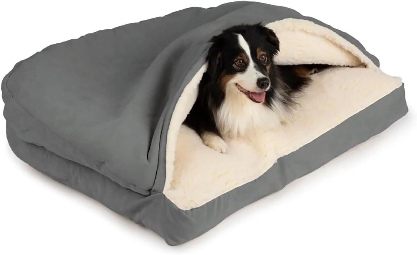 Recyclable Snoozer Pet Products Luxury Rectangle Cozy Cave Dog Bed with Microsuede Small Anthracite Proven