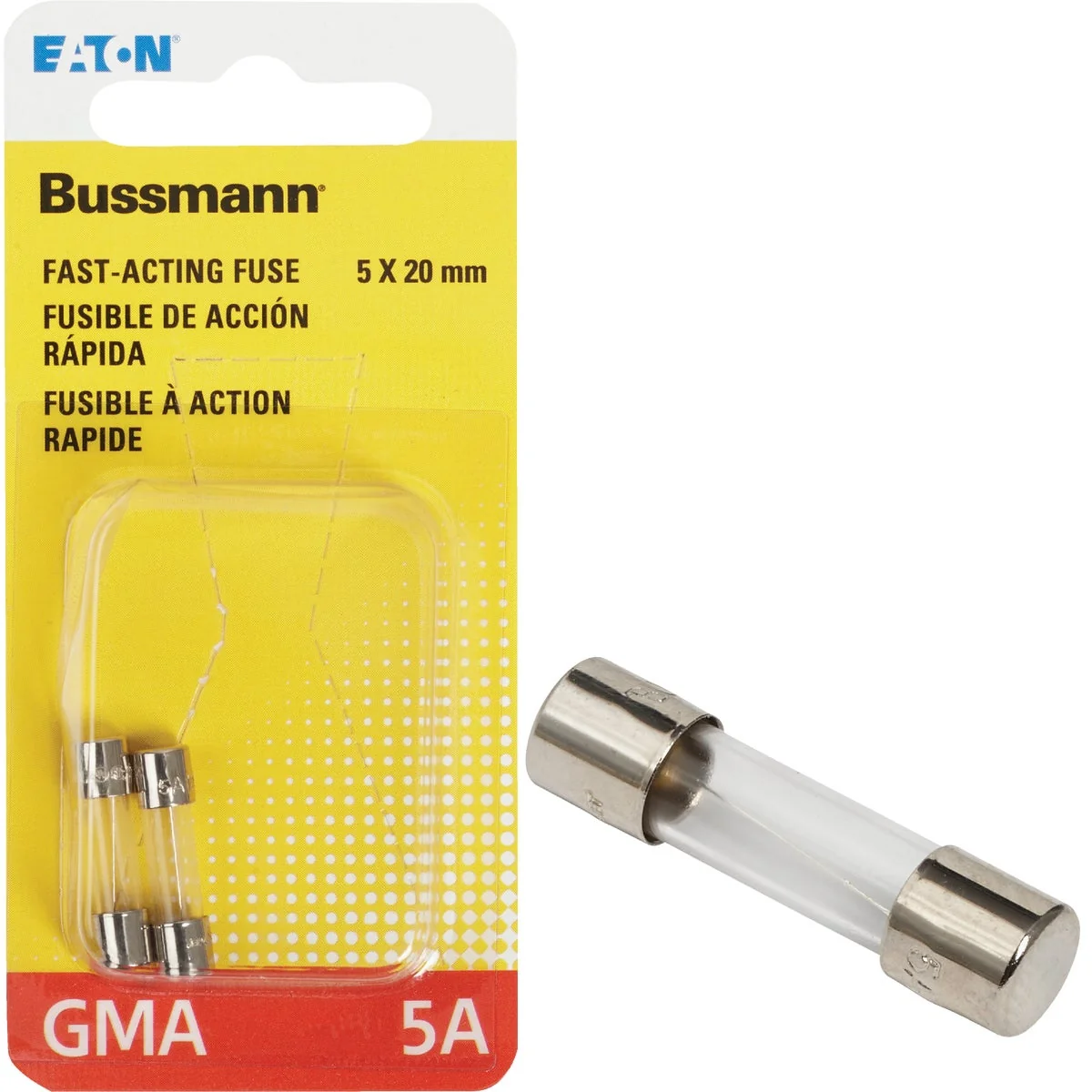 Fine Bussmann 5A GMA Glass Tube Electronic Fuse 2-Pack Optimized
