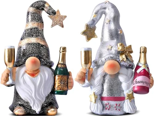 Top-Quality Champagne Gnomes Mother’s Day Decorations for Home Party Gnomes Figurines Wine Bar Decor Gnomes Gifts for Women Champagne Birthday Wedding Party Unique Birthday Housewarming 2 Count Trendy