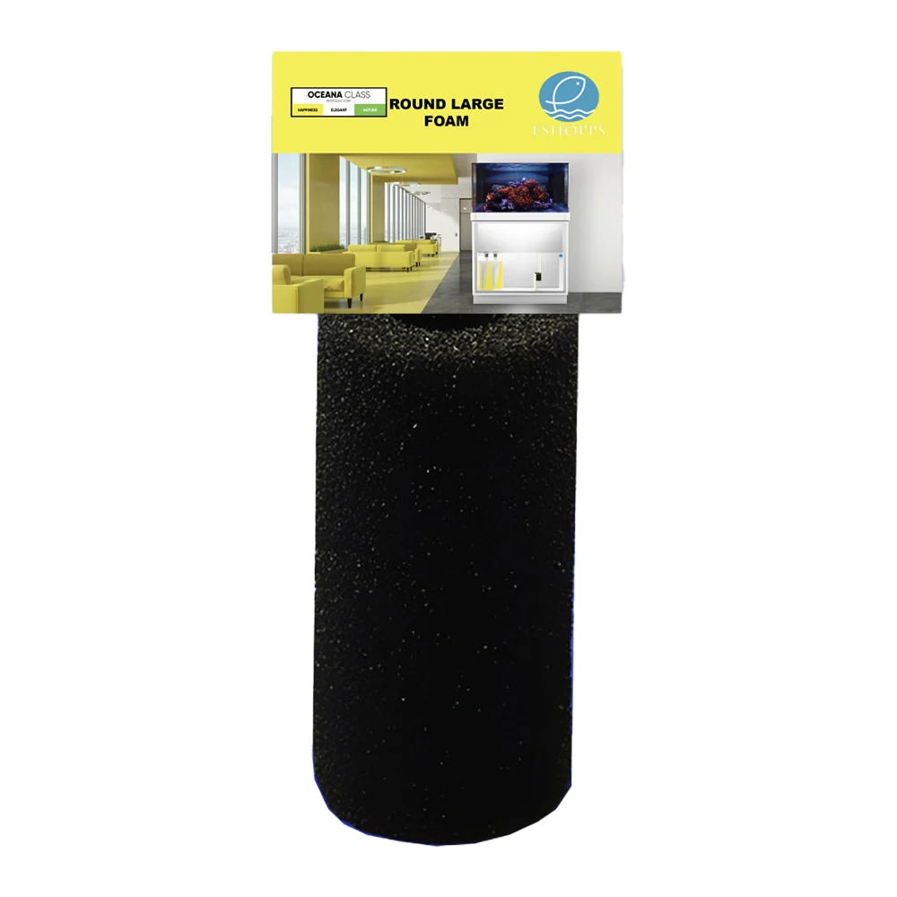 Carefully Designed Eshopps Round Foam Filter Media for Aquarium Black Large Detailed