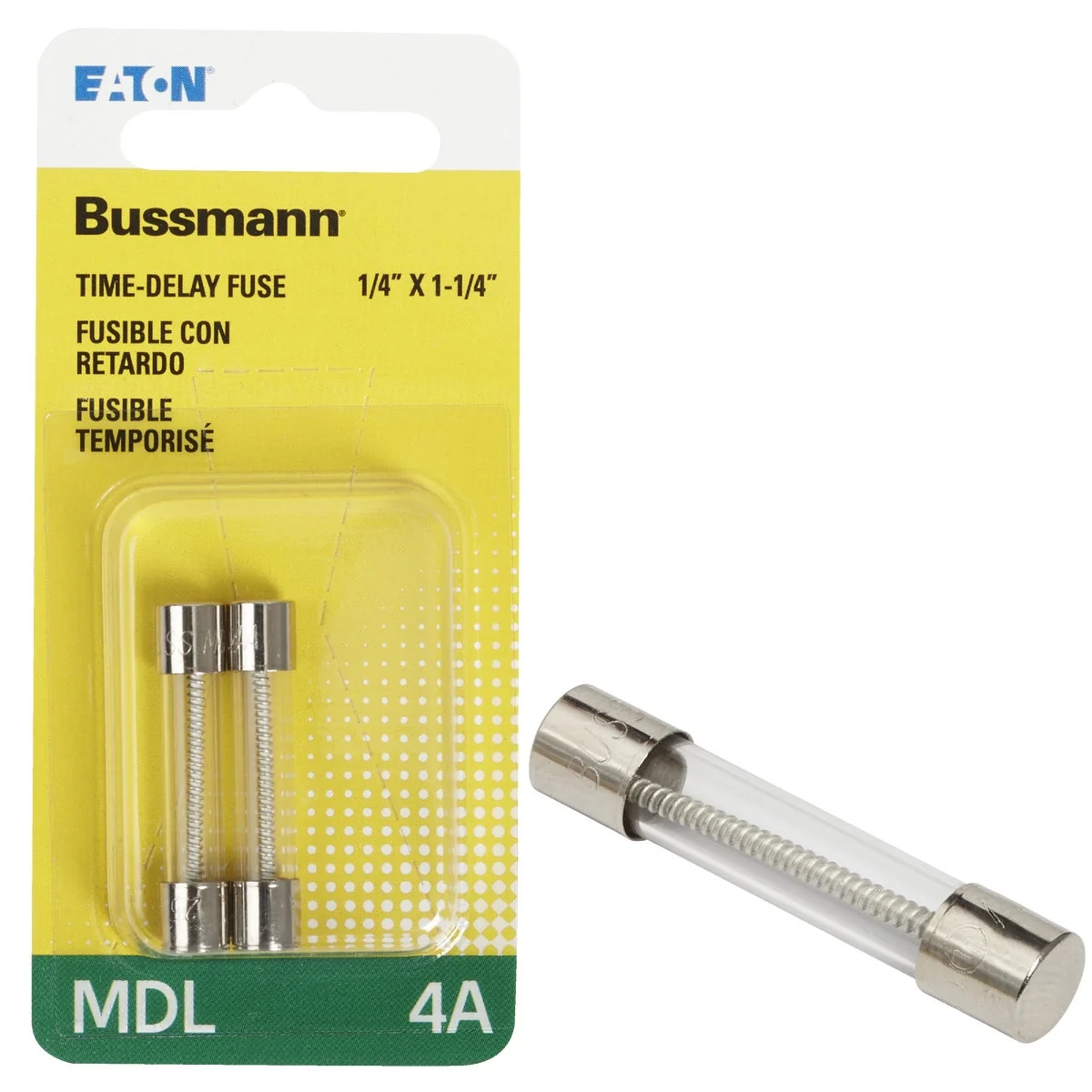 Specialty Bussmann 4A MDL Glass Tube Electronic Fuse 2-Pack Unique