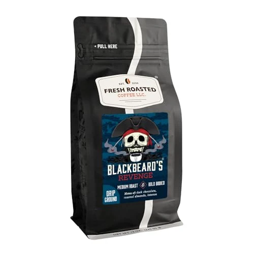 Smooth Blackbeard’s Revenge Drip Ground Coffee 12 Ounce Dependable