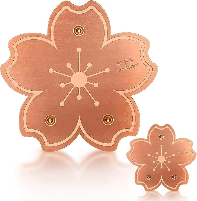 Healthy 99.99 Pure Copper Bird Bath Disk 2 Pack Triple-Point Support Design Lower Verified