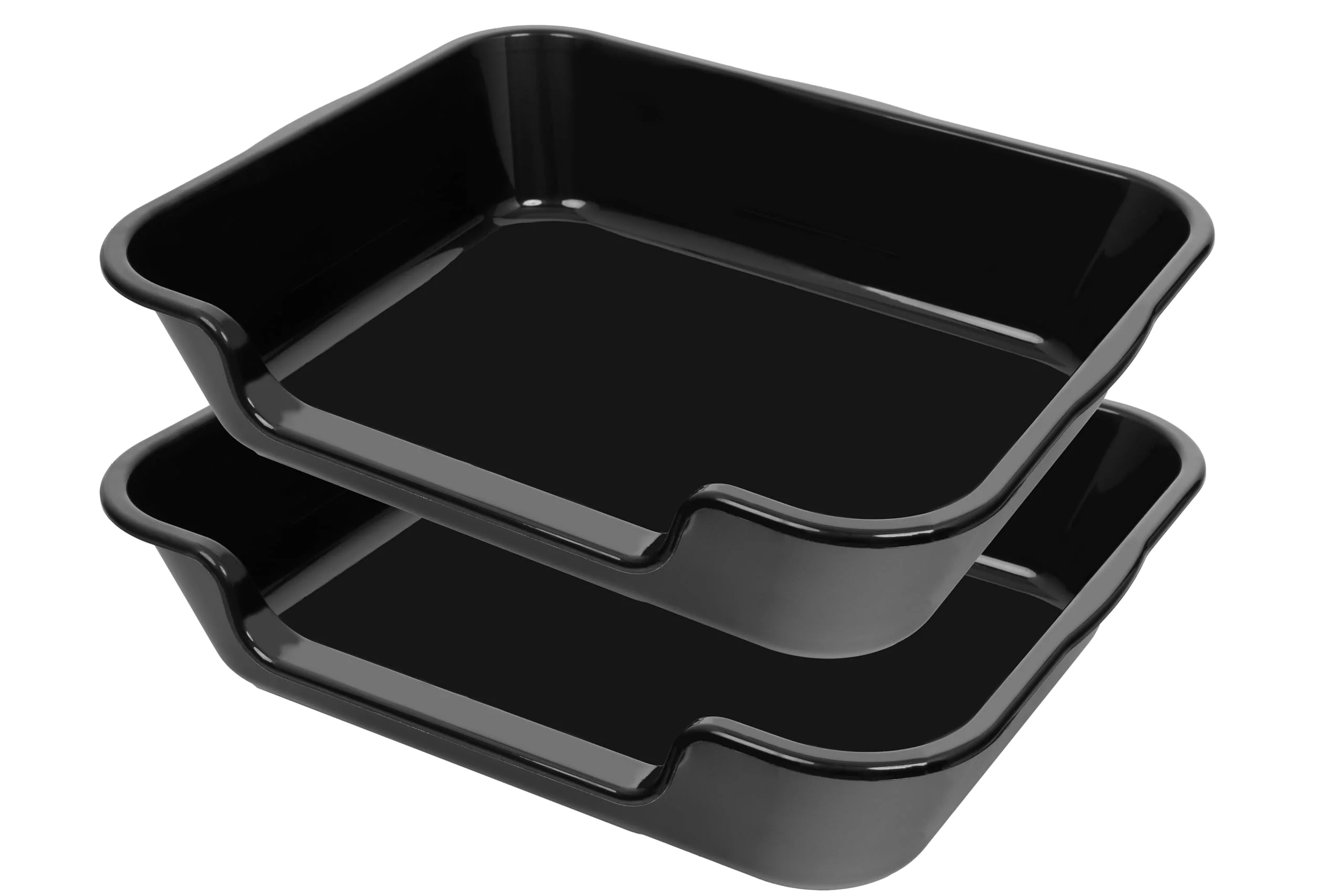 Exceptional Ying Tutu 2-Pack Extra Large Cat Litter Box – Low Entry ABS Material 24 x 20 Inches Recyclable