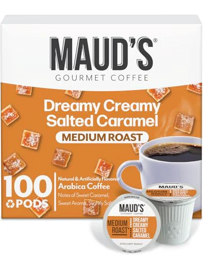 Exclusive Salted Caramel Flavored Coffee Pods 100 Count Luxury