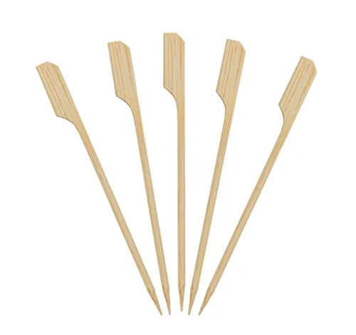 Carefully Designed 500 Count KingSeal Natural Green Bamboo Wood Paddle Picks Advanced
