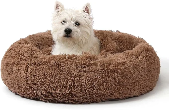 Specialty NOYAL Calming Dog Bed for Anxiety Hooded Donut Cave with Blanket Plush Fluffy Washable Pet Bed for Small Medium Dogs CatsAbout ThisOverview Premium
