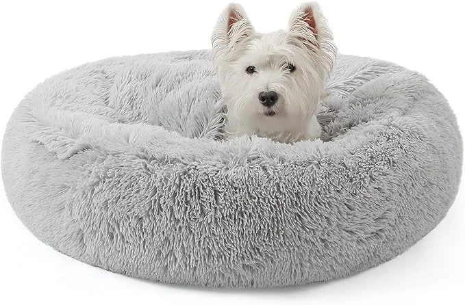 Relaxed NOYAL Calming Dog Bed for Anxiety Hooded Donut Cave with Blanket Plush Fluffy Washable Pet Bed for Small Medium Dogs CatsAbout ThisOverview Reusable