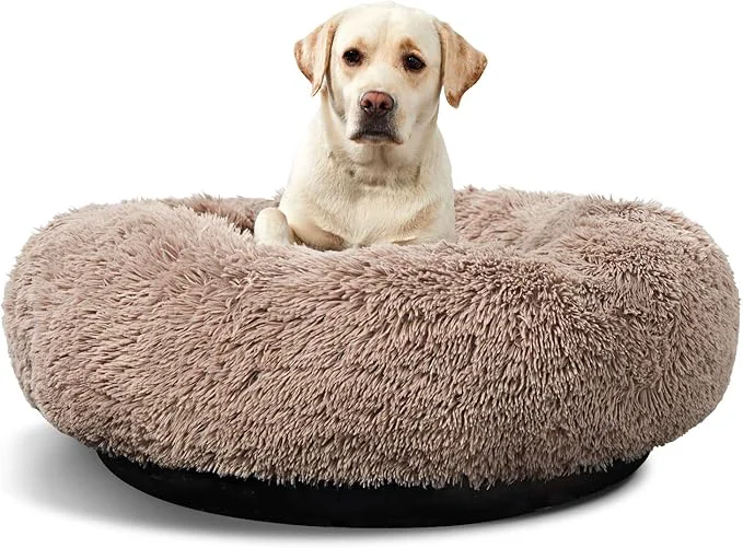 Fine Washable Dog Round Bed – XLarge Donut Dog Bed Comfy Calming CuddlerAbout ThisOverview Smart