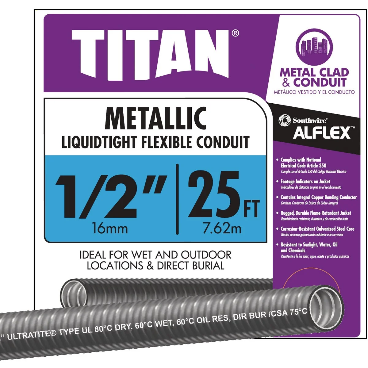 Powerful Southwire 1 2 In. x 25 Ft. Flexible Flexible Metal Conduit User-Friendly