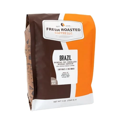 Long-Lasting Brazil Minas Gerais Whole Bean Coffee 80 Ounce High-Quality