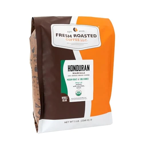 Expertly Made Organic Honduran Marcala Whole Bean Coffee 80 Ounce Prestigious