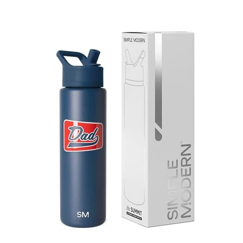 Minimalist Insulated Water Bottle with Straw Dependable