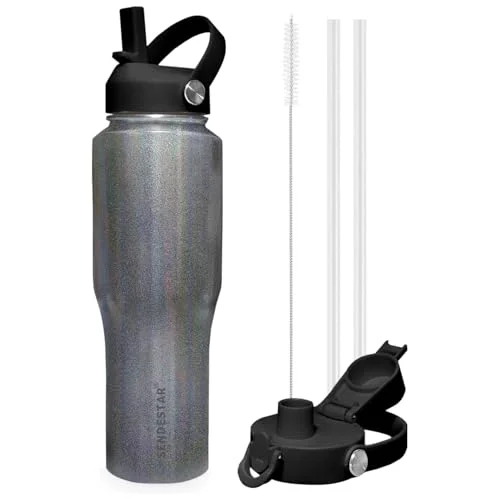Quality Water Bottle Wide Mouth Stainless Steel Vacuum Insulated Double Wall Keep Liquids Cold or Hot All Day Verified