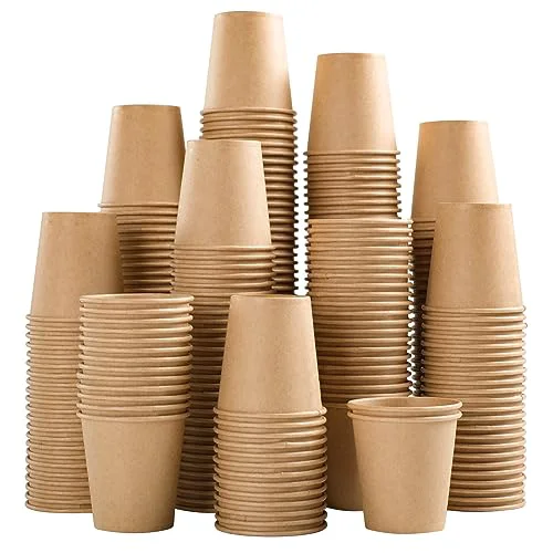 Enhanced 1200 Pack 3 oz Kraft Paper Cups 1200 Count Carefully Designed