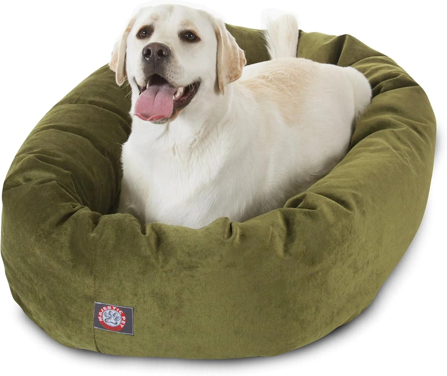 Smart Majestic Pet Villa 40 Inch Shredded Memory Foam Dog Bed for Large Sized Dogs 40x29x9 Inch–Orthopedic Dog Bed with Removable Washable Cover-Washable Large Pet Bed with Head Support-Fern High-End