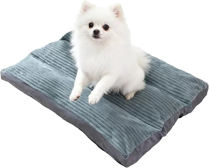 Top-Quality Dog Bed for Small Dogs Up to 30 lbs 24 x 19 Plush Corduroy Pet Bed with Non-Slip Bottom Washable Puppy Bed for Crate Sofa or Travel Grey About ThisOverview User-Friendly